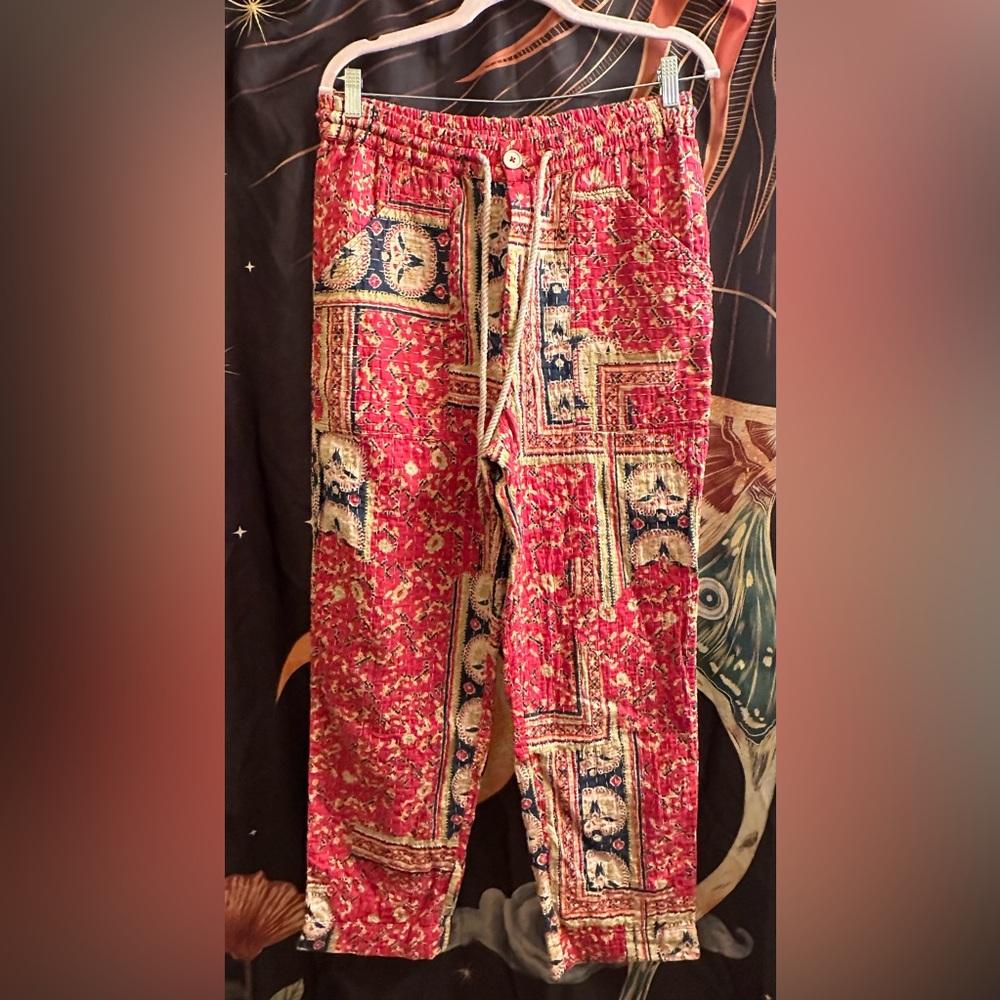 Free people quilted multicolor pants